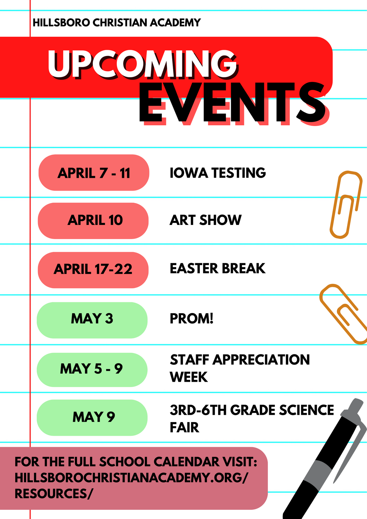 upcoming events
